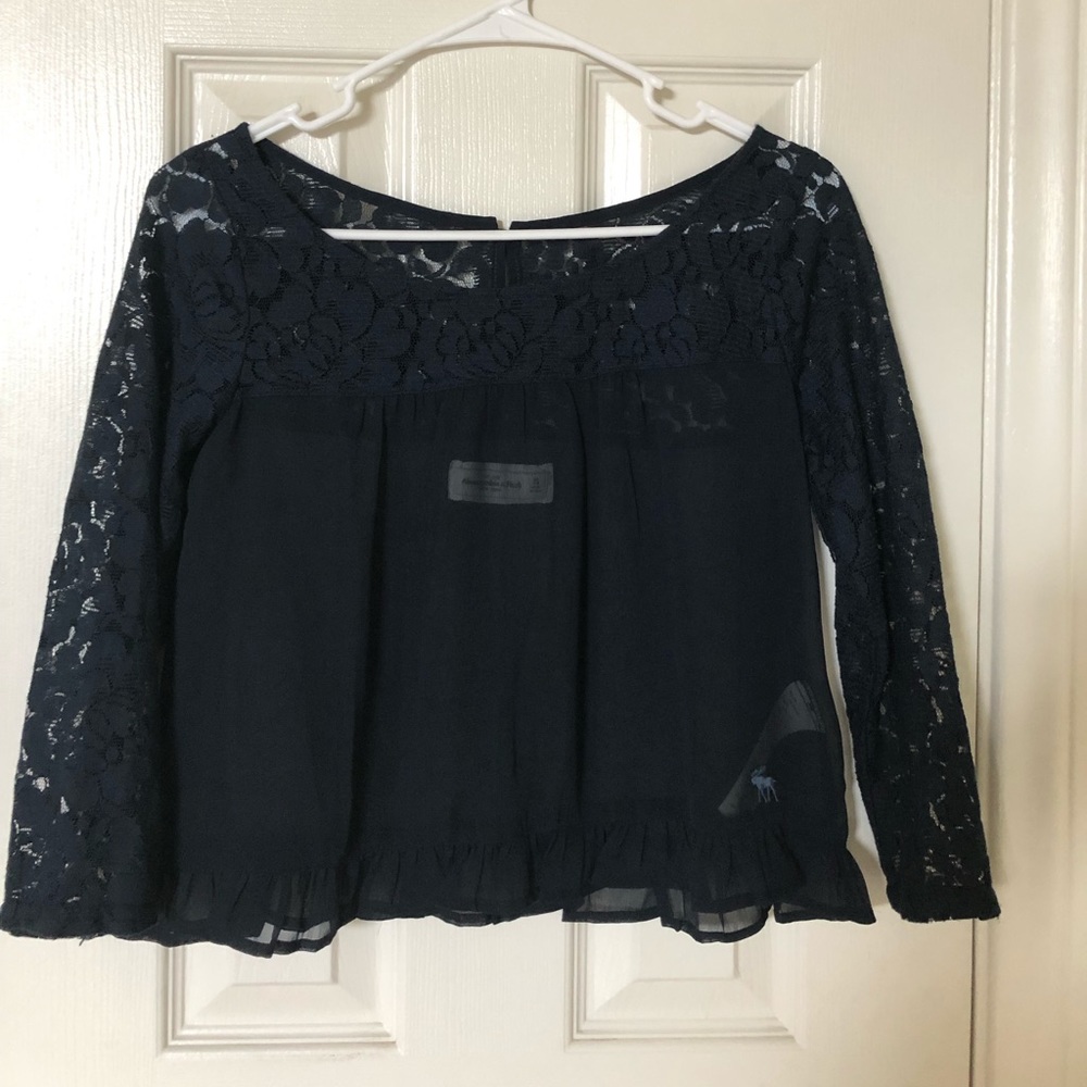Abercrombie & Fitch Navy Blue Blouse